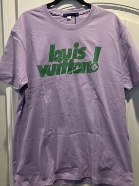 Lilac Tee with Green Logo